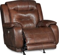 Palazzo Brown Leather-Match Reclining Power Lift Chair - Cresent-2