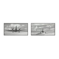 Assorted Aviation Roll Gel Coated Framed Wall Art