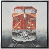 Clearance Last Stop Red Train Framed Canvas Wall Art