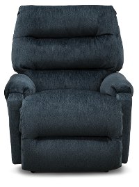 Navy Blue Small Scale Manual Rocker Recliner - Sedgefield-2