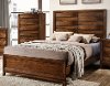 Clearance Rustic Modern Oak Queen Size Bed - Kelton