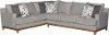 Contemporary Gray 2 Piece Sectional Sofa with RAF Sofa - Dayton