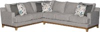 Contemporary Gray 2 Piece Sectional Sofa with RAF Sofa - Dayton