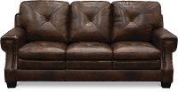 Classic Traditional Dark Brown Leather Sofa - Savannah