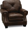 Classic Traditional Dark Brown Leather Chair - Savannah