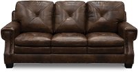 Classic Traditional Dark Brown Leather Sofa Bed - Savannah