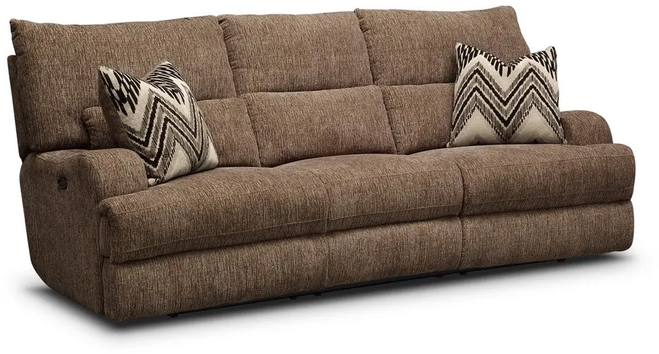 Brindle Brown Power Reclining Sofa-2