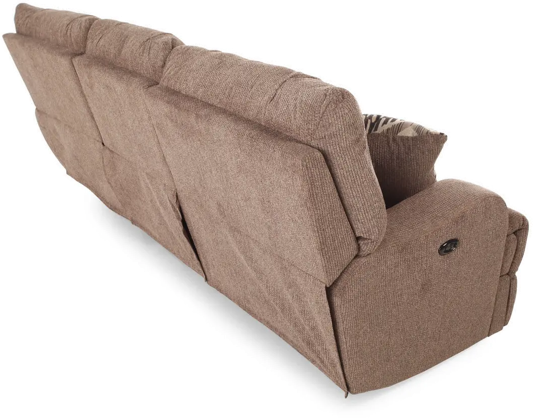 Brindle Brown Power Reclining Sofa-4