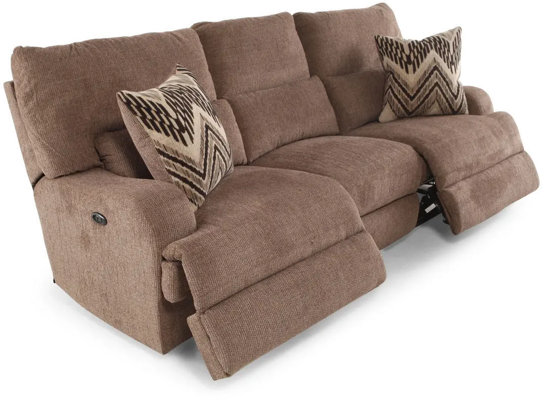 Brindle Brown Power Reclining Sofa-6