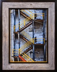 Yellow Stair Railings Framed Wall Art