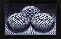 3D Spheres On Metal Framed Wall Art