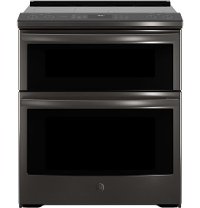 PS960BLTS GE Profile Series 30 Inch Black Stainless Seel Slide-In Electric Double Oven Convection Range