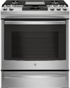 JGS760SELSS GE 30 Inch Slide-In Front Control Convection Gas Range - Stainless Steel