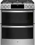 PGS960SELSS GE Profile Double Oven Gas Range - 6.7 cu. ft. Stainless Steel