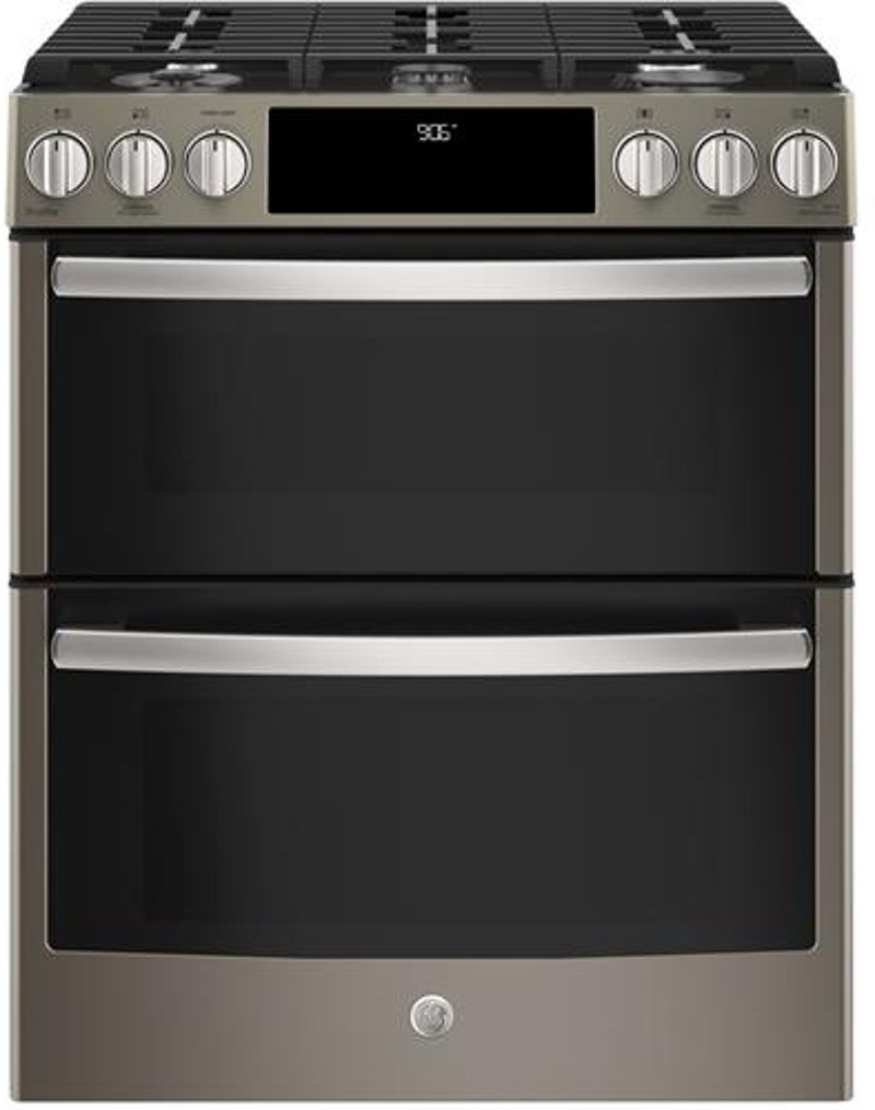 Ge Profile Double Oven Gas Range Black Stainless Steel Rc