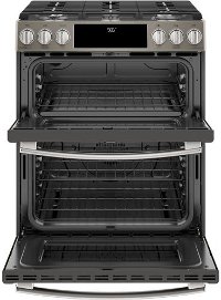PGS960EELES GE Profile Double Oven Gas Range - Black Stainless Steel-3