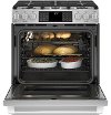 C2S986SELSS GE Café Series 30 Inch Stainless Steel 5.6 cu. ft. Slide-In Front Control Dual-Fuel Range with Warming Drawer-5