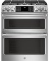 CGS995SELSS GE Café Series 6.7 cu. ft. Slide-In Gas Double Oven with Convection Range - Stainless Steel