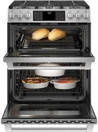 CGS995SELSS GE Cafe Double Oven Gas Range - 6.7 cu. ft. Stainless Steel-5