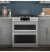 C2S995SELSS GE Café Series 6.7 cu. ft. Slide-In Front Control Dual-Fuel Double Oven with Convection Range - Stainless Steel-6