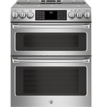 CHS995SELSS GE Cafe Series Induction and Convection Double Oven Range - Stainless Steel