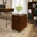 KI50202-03 Cherry 2 Drawer File Cabinet on Wheels - Ironworks