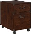 Cherry 2 Drawer File Cabinet on Wheels - Ironworks-2