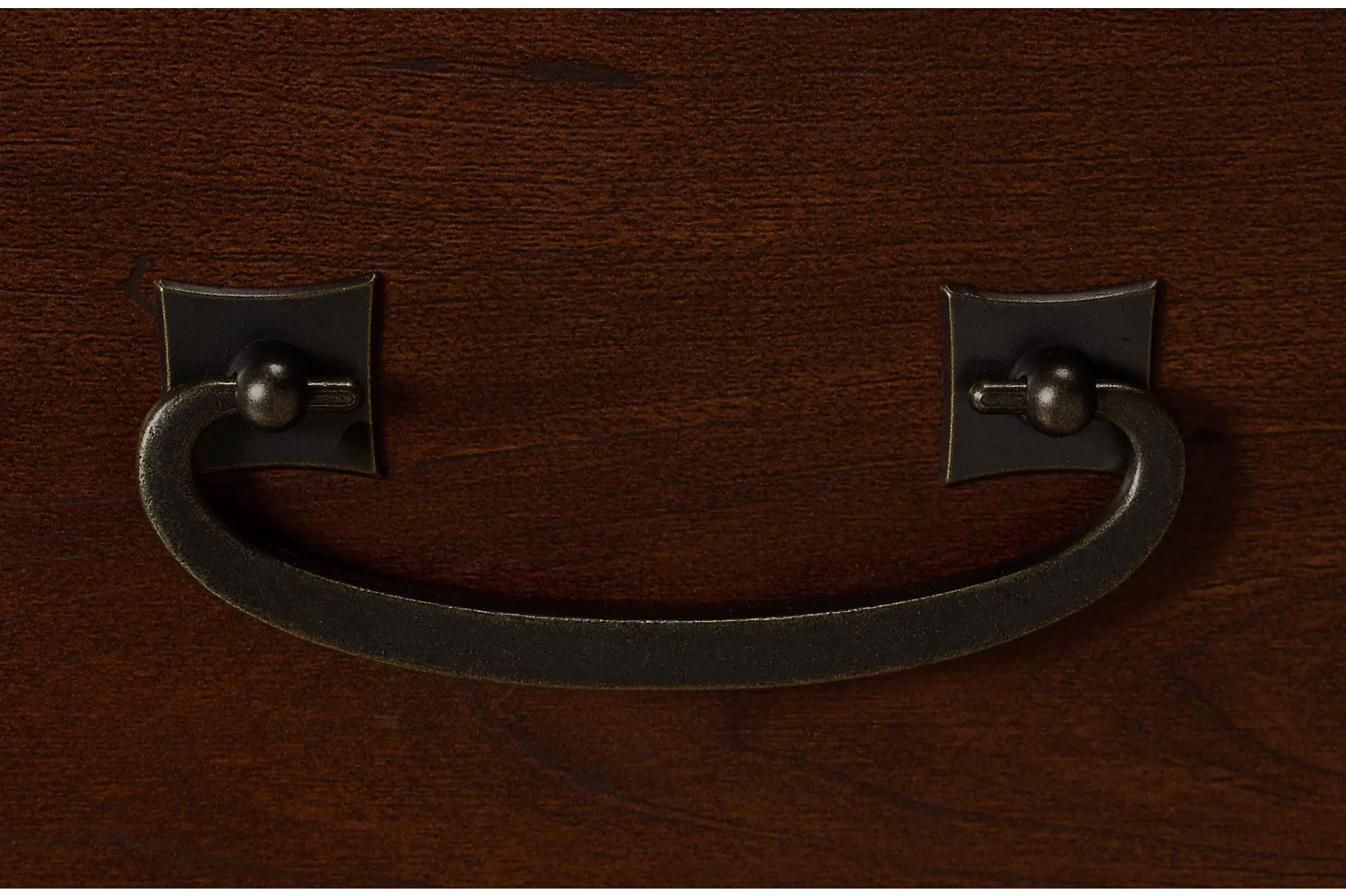 KI50202-03 Cherry 2 Drawer File Cabinet on Wheels - Ironworks-4