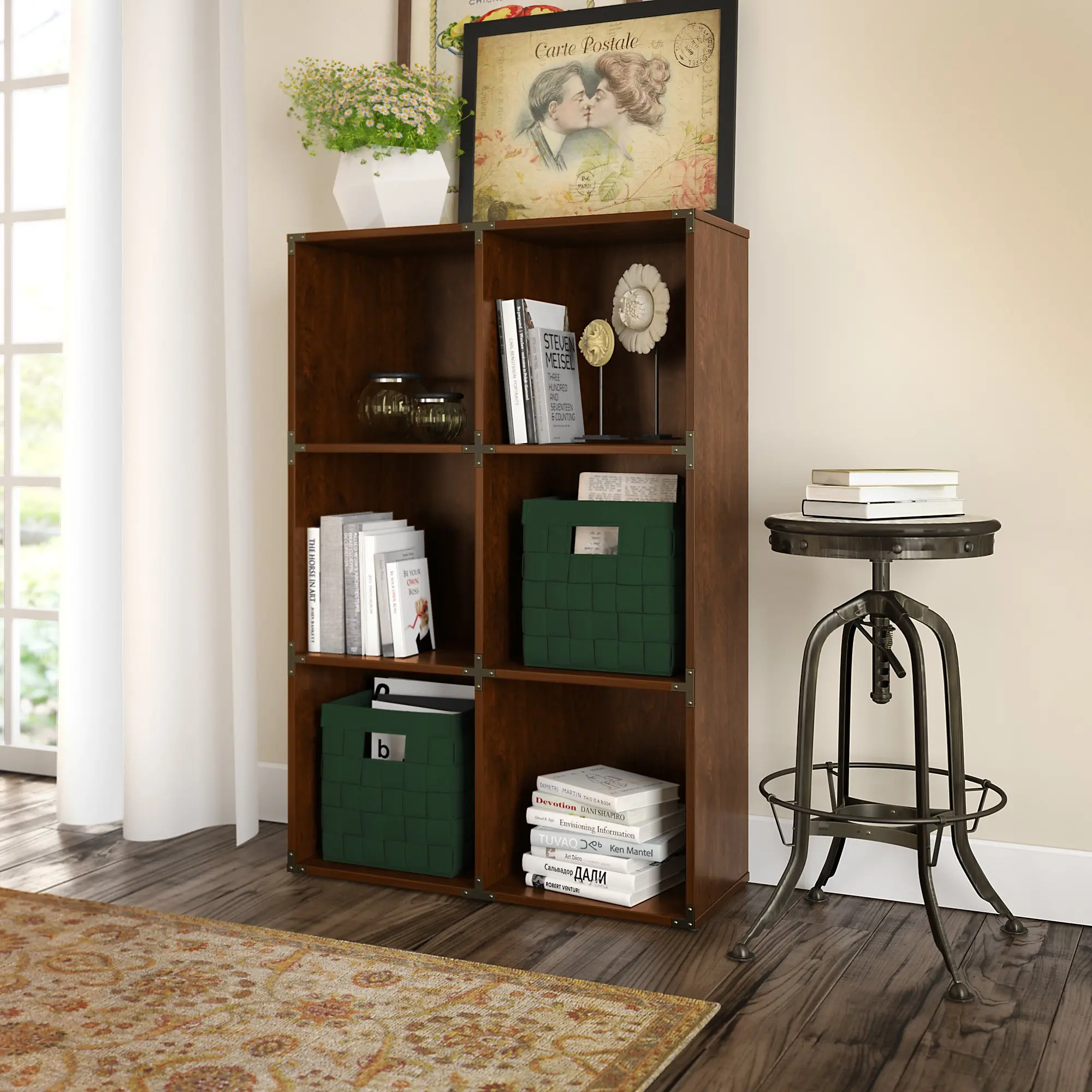 KI50203-03 Cherry 6-Cube Bookcase - Ironworks-1
