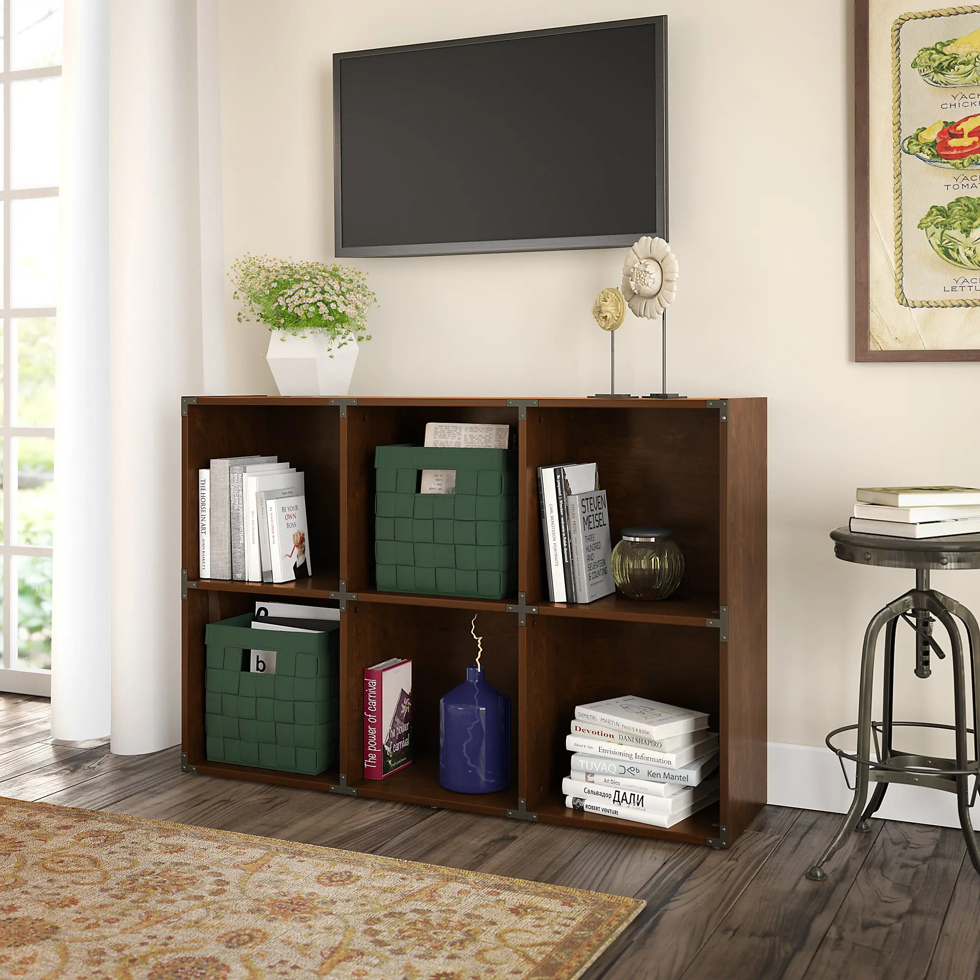 KI50203-03 Cherry 6-Cube Bookcase - Ironworks-3