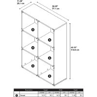 Cherry 6-Cube Bookcase - Ironworks-5