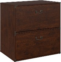 Cherry 2 Drawer Lateral File Cabinet - Ironworks-2