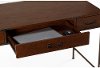 Cherry Writing Desk and 2- Drawer File Cabinet (48 Inch) - Ironworks-3