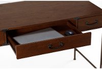 Cherry Writing Desk and 2- Drawer File Cabinet (48 Inch) - Ironworks-3