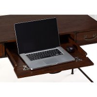 Cherry Writing Desk and 2- Drawer File Cabinet (48 Inch) - Ironworks-4