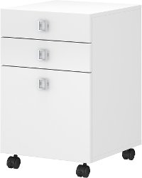 White 3 Drawer File Cabinet - Echo-4