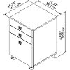 White 3 Drawer File Cabinet - Echo-6
