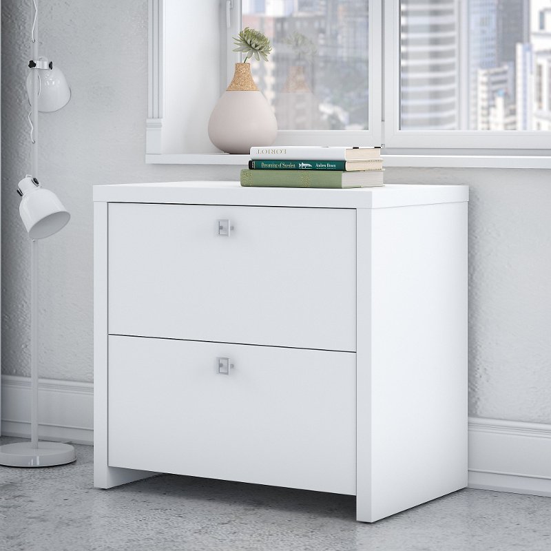 White 2 Drawer Lateral File Cabinet Echo Rc Willey Furniture Store