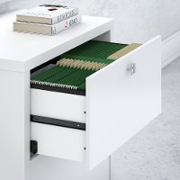 White 2 Drawer Lateral File Cabinet - Echo-2