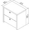 White 2 Drawer Lateral File Cabinet - Echo-5