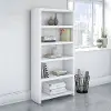 KI60104-03 Eco White 5-Shelf Bookcase - Bush Furniture