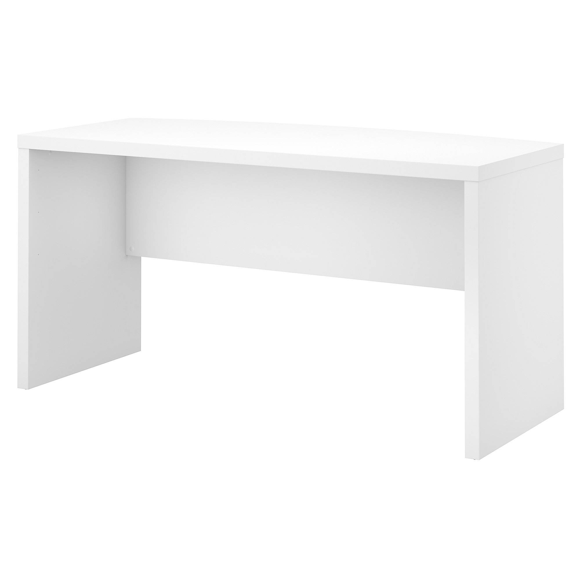 White Bow Front Desk (60 Inch) - Echo-2