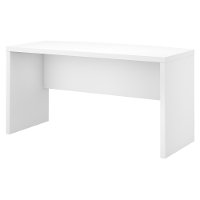 White Bow Front Desk (60 Inch) - Echo-2
