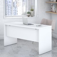 White Credenza Desk (60 Inch) - Echo