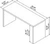 White Credenza Desk (60 Inch) - Echo-4