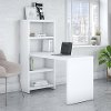 White Bookcase Desk (56 Inch) - Echo