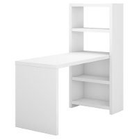 White Bookcase Desk (56 Inch) - Echo-2
