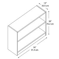 White 2-Shelf Bookcase - Universal-3