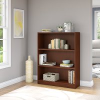 Cherry Brown 3-Shelf Bookcase - Universal