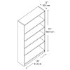 Cherry Brown 5-Shelf Bookcase - Universal-3